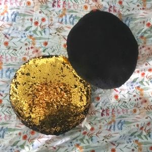 Round Velour Dual color Sequin pillow